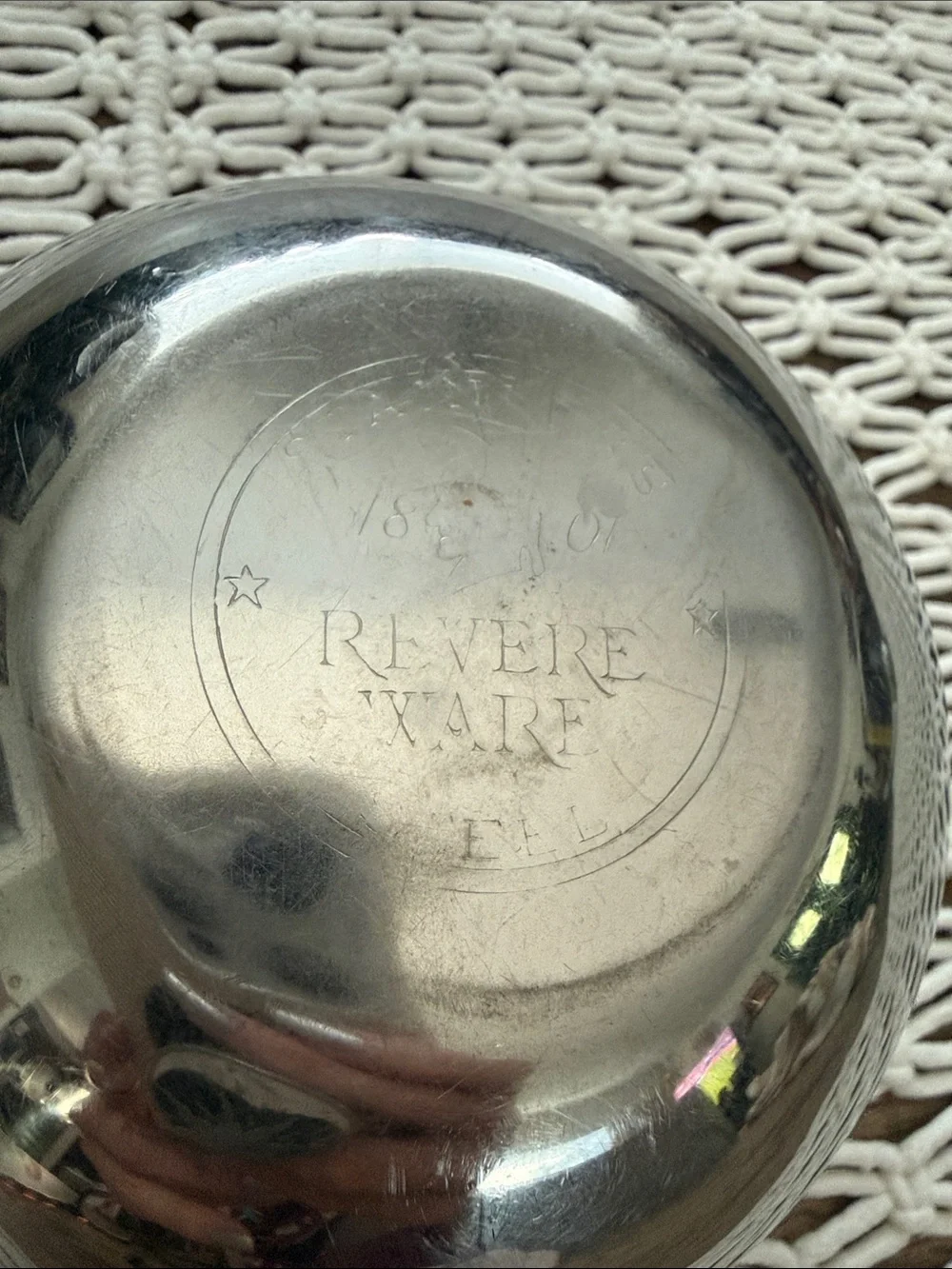 Vintage Revere Ware Stainless Steel O Ring Double Circle Patent Mixing Bowl Set
